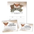 thumbnail image 4 of Inkdotpot Set Of 30Fox Baby Shower Invitations-Diaper Raffle Tickets And Baby Shower Book Request Cards Jungle Animals Invites Its A Boy Its A Girl, 4 of 7