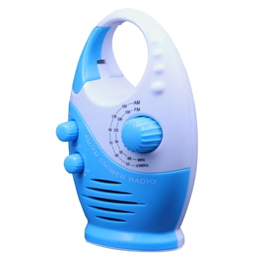 Poignées à Ventouse pour Douche Portable Classe 5 Radio Anglaise d'Écoute Salle de Bain Radio à Ventouse Radio Portable Am Fm Am Fm Radio Portable