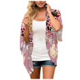 thumbnail image 2 of Cardigan à Manches Bouffantes Imprimé pour Femmes Kimono de Plage Ample, 2 of 6
