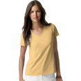 thumbnail image 1 of Hanes T-Shirt à Col en V Nano-T pour Femmes, TP, Or Vintage, 1 of 4