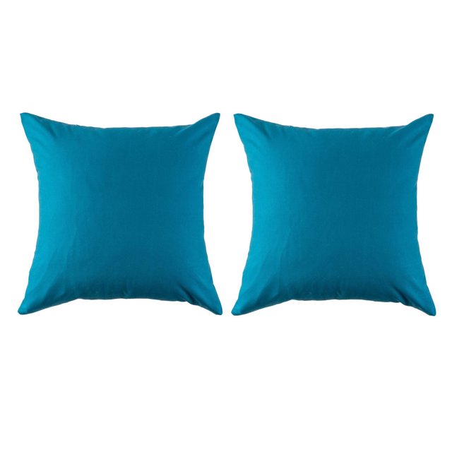 Coussin carré d'extérieur 18in - aqua (paquet de 2)
