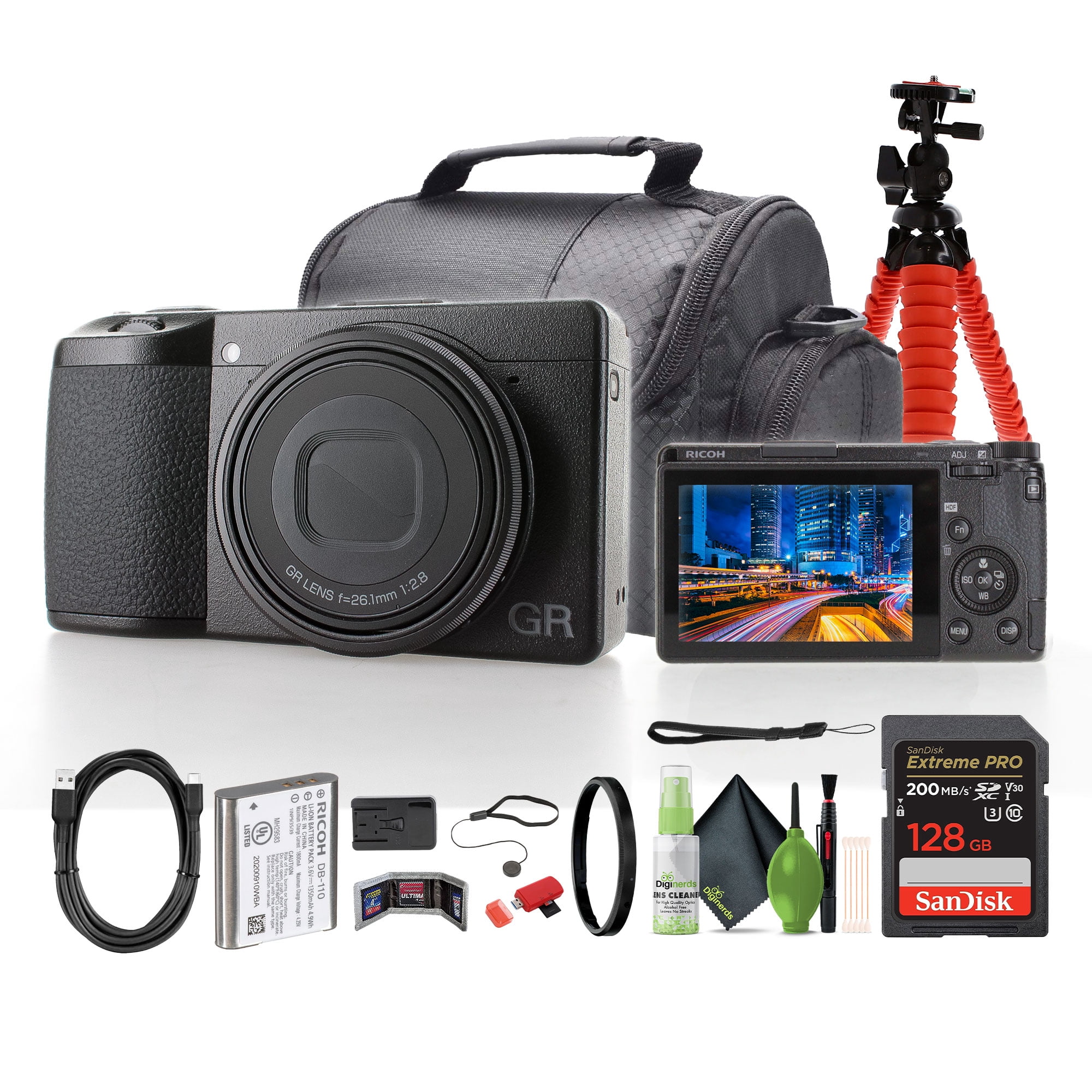 RICOH リコー GR IIIx Ricoh GR IIIx HDF Compact Portable Digital Camera + 64GB Memory