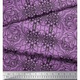 thumbnail image 2 of Soimoi Poly Georgette Fabric Floral & Moroccan Damask Ethnic Print Fabric by The Yard 42 Inch Wide, 2 of 3