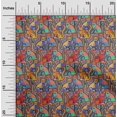 thumbnail image 2 of oneOone Cotton Cambric Orange Fabric Abstracts Craft Projects Decor Fabric Printed By The Yard 56 Inch Wide, 2 of 5