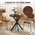 thumbnail image 4 of HOMCOM 29.5" Round Kitchen Table, Dining Table for Small Spaces Walnut, 4 of 10