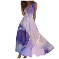 thumbnail image 1 of TJAZFJPA Robes Évasées pour Femmes Mode Printemps et Été Imprimé Sans Manches Col en V Fermeture Éclair Latérale Style Robe 2 Pcs Robes pour Femmes Manches Longues Robe Cocktail Femmes, 1 of 5