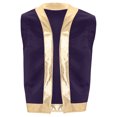 thumbnail image 1 of vastwit Mens Halloween Toad Vest Costumes Open Front Shiny Trim Waistcoat Cartoon Captain Cosplay Outfits Purple XL, 1 of 6