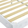thumbnail image 2 of MUSEHOMEINC Solid Pine Wood Platform Rustic Bed Frame, Whitewashed, Queen, 2 of 10