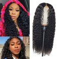 thumbnail image 2 of Peruvian Curly Human Hair Wig Glueless Lace Front Human Hair, 2 of 3