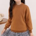 thumbnail image 2 of MeetoTime 4-18 Years Children's Knitted Undershirt Solid Color Thick Half High Neck Long Sleeved Pullover Top, 2 of 3