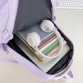 thumbnail image 2 of Large Capacity Backpack for Women, Lightweight School Bookbag for Teens, Simple Versatile Campus Backpack for Daily Use, Commuting and Travel, 2 of 6
