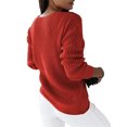 thumbnail image 4 of LUXUR Chandails Tricotés Épais pour Femmes Tricot Chic Chandail Rouge 2TG, 4 of 4