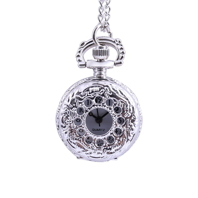 EGNMCR Vintage Round Dial Quartz Small Pocket Watch Classical Roman Scale Pocket Watch pocket watch