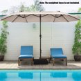 thumbnail image 1 of Patiojoy Parasol de Patio Double Face de 15 Pi, Parasol de Marché Extra-Grand pour l'Extérieur, Beige, 1 of 7