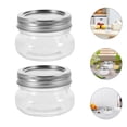 thumbnail image 2 of 2Pcs Small Glass Jars Mini Mason Jar Wide Mouth Small Jam Honey Container Jars, 2 of 7