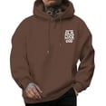 thumbnail image 1 of LUOGENLI Chandails à Capuche pour Hommes Graphiques Course Mode Hommes Décontracté Lettres Partie Imprimée Chandail à Capuche à Enfiler Manches Longues Cordon Chandail à Capuche Hauts Fermeture Éclair Complète Chandails à Capuche pour Hommes Sports Café Taille m, 1 of 8