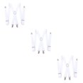 thumbnail image 1 of Decodeary Bretelles en Forme de X Sangle Élastique Ceinture Clip Blanc 3Ensemble, 1 of 6