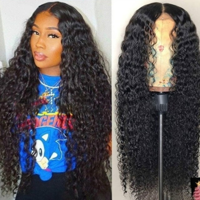 Reduce Price! WSBDENLK 30-inch Middle-parted Long Curly Wig With Small Curls