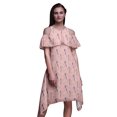 thumbnail image 1 of Bimba Robe Droite à Épaules Dénudées Style Chic pour Femmes à Imprimé d'Oiseaux Roses Tunique d'Été - XXX-Large, 1 of 1