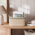 thumbnail image 2 of Zenna Home Coiled Rope Rectangular Decorative Storage Basket, 2 of 7
