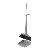 AMERTEERBrooms Indoor 180° Rotatable Standing Storage Buckle Type Broom and Dustpan Set with Scraping Teeth and Scraper Cleaning  Suitable for Home (1x Brooms and Dusts Pans Set)