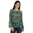 thumbnail image 1 of Moomaya Printed Flared Full Sleeve Tops For Women Summer Casual Short Kurta-SW, 1 of 8