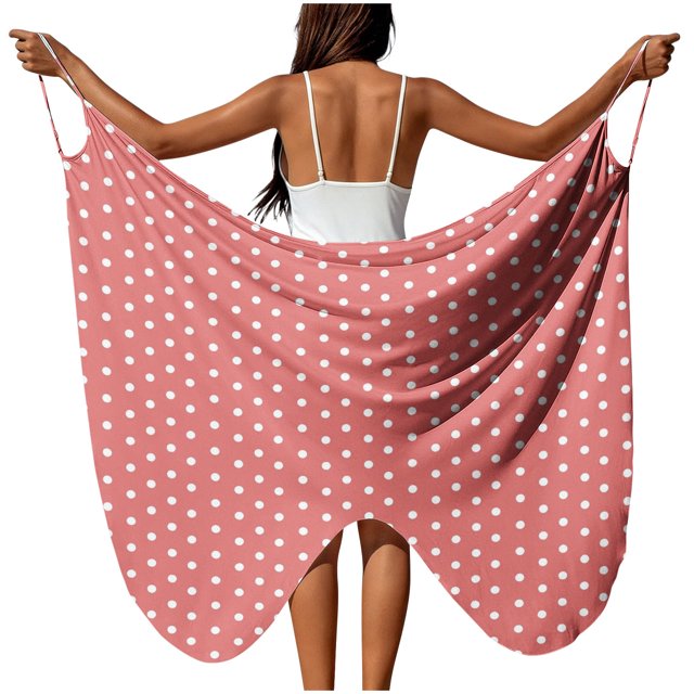 Sortie de Plage pour Femmes avec Sangle Ajustable, Fente Latérale Haute, Polyester Tissé Transparent, 1 Pce