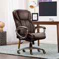 thumbnail image 3 of Serta at Home Works Executive Office Swivel Chair in Brown, 3 of 18