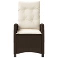 thumbnail image 3 of vidaXL 3 Piece Bistro Set with Cushions Brown Poly Rattan, 3 of 5