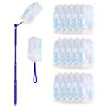 thumbnail image 1 of 1 Set, Plumeau Rétractable 360° Multifonction - Brosse Électrostatique Jetable avec 1 Long Manche, 1 Manche Court, et 20 Recharges pour Lessive, Meubles, Voiture, Clavier, Rentrée Scolaire, 1 of 5