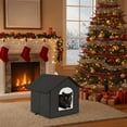 thumbnail image 4 of LSLJS Niche pour Chien Intérieur Extérieur Pliable Chenil Souple Lit Chaud Maison pour Chats Grotte pour Chiot Imperméable Isolation Intégrée Papier D\'aluminium pour Petits Moyens Grands Chiens Chats, 4 of 9