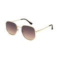 thumbnail image 1 of Time & Tru Women's Gold Round Sunglasses, 1 of 3