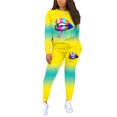 thumbnail image 1 of FOCUSNORM Ensemble Sweat à Manches Longues + Pantalon Taille Haute pour Femmes avec Imprimé Lèvres, 1 of 5