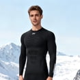 thumbnail image 1 of Mceream Chandail Thermique à Col Rond pour Homme Doublé en Molleton Ski Cyclisme Chasse Couche de Base de Compression, Chaud, Séchage Rapide Noir TG, 1 of 5