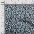 thumbnail image 2 of oneOone Tissu Polyester Spandex Vert Sarcelle Tissu Floral pour Robe Tissu Imprimé Tissu au Mètre 56 Pouces de Large, 2 of 4
