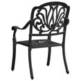 thumbnail image 5 of vidaXL 3 Piece Bistro Set Cast Aluminium Black, 5 of 5
