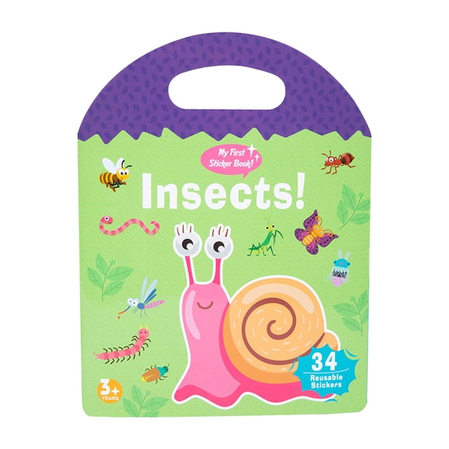TopLLC Children's Early Education Portable Quiet Jelly Sticker Book Kindergarten Enlightenment Puzzle Sticker Book Puzzle Sticker Book