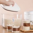 thumbnail image 4 of AMERTEER Contenant à Riz Hermétique avec Couvercle Tasse à Mesurer 10 Lb Réutilisable Contenant de Rangement pour Riz Scellé Qualité Alimentaire Sans BPA Bocal de Rangement Alimentaire Hermétique Seau à Riz Transparent, 4 of 11