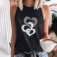thumbnail image 2 of Timegard Camisoles pour Femmes Col Rond Imprimé Cœur Sans Manches Confortables Décontractées Amples Chemises Hauts Blouse, 2 of 5