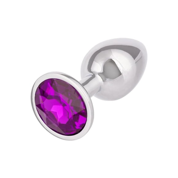 CalExotics Jewel Plug Anal Rond en Aluminium, Améthyste Grand