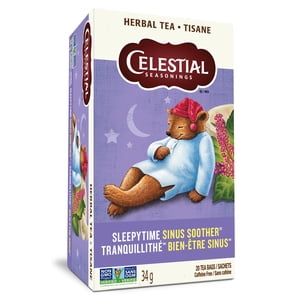 Celestial Seasonings Sleepytime Sinus Soother, Caffeine Free, Herbal Tea, 20 bags