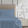 thumbnail image 3 of Color Sense Ensemble de Draps 4 Pcs en Percale 100 % Coton Frais et Net Très Grand Bleu, 3 of 5