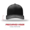 thumbnail image 2 of Richardson Pulse Sportmesh with R-Flex Cap, L-XL, Black-White Split, 2 of 6