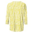 thumbnail image 5 of HKEJIAOI 3/4 Chemises Manches pour Femmes Col Rond Imprimé Floral Blouse d'Été M, 5 of 5