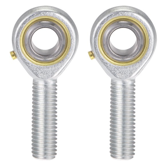 Unique Bargains 2 Pack POS12 Spherical Rod End Bearing 12mm Bore Self-lubricated Joint Bearing M12x1.75 Left Hand Male Thread