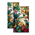thumbnail image 3 of EastVita Retro Colorful Hummingbird Flower Stained Glass Window Film Non-adhesive Privacy Window Film Decorative Static Cling, 3 of 8