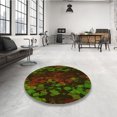 thumbnail image 4 of Ahgly Company Tapis d'Intérieur Lavable en Machine Carré Transitionnel Noir Brun, 6 Pieds Carré, 4 of 7