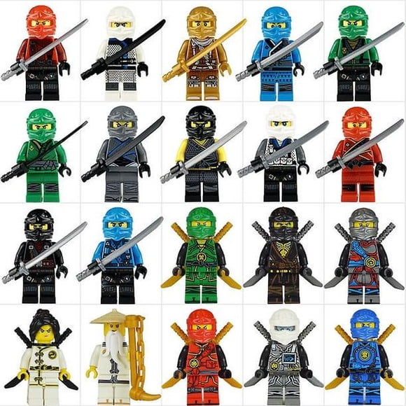Set Of 20 Pcs Ninjago Mini Figures Kai Jay Sensei Wu Master Building Blocks Toys