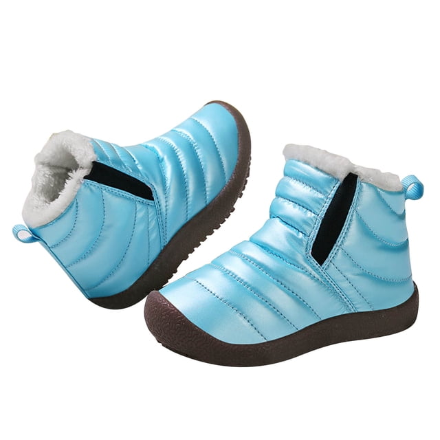 Cameland Semelle en Caoutchouc Neige Enfants Chaussures en Coton Bottes de Randonnée en Molleton Extérieur