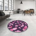 thumbnail image 4 of Ahgly Tapis Rectangulaire Lavable en Machine Orchidée Violet, 4 Pieds x 6 Pieds, 4 of 7